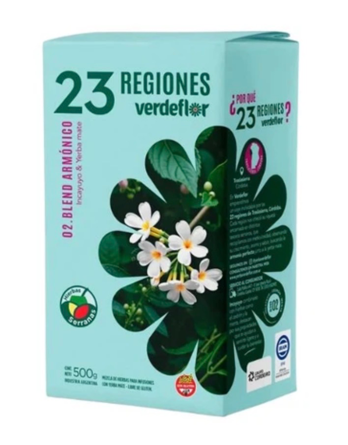 Verdeflor Regiones Incayuyo Herbal Tea & Yerba Mate Blend - Balanced, 500 g