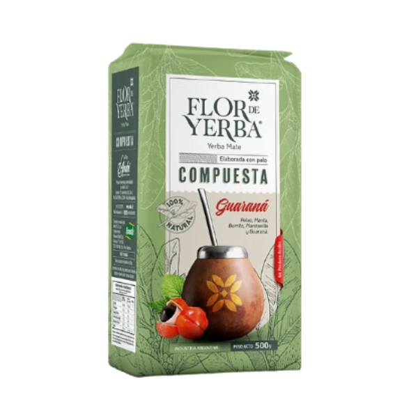 Yerba Mate Flor de Yerba Guaraná 500 Grs