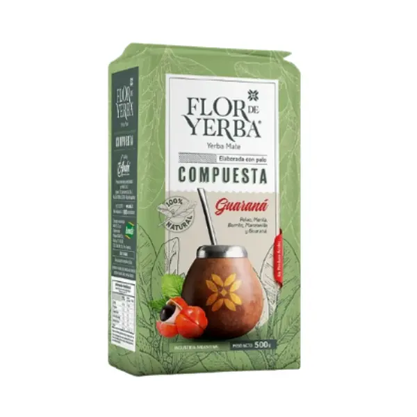 Yerba Mate Flor de Yerba Guaraná 500 Grs